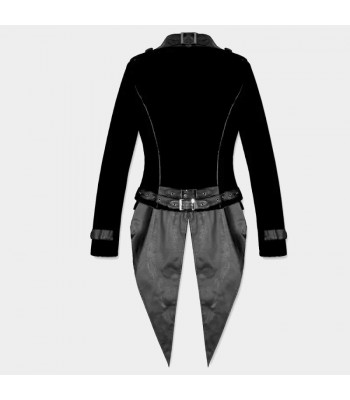 Men's Gothic Victorian Black Velvet Tailcoat